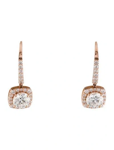 Pre-owned Earrings 14k 4.70ctw Lab-grown Diamond Drop  In Multi