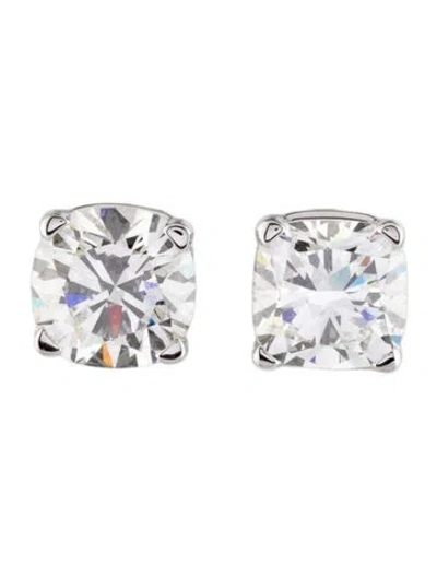 Pre-owned Earrings 14k 4.88ctw Lab-grown Diamond Solitaire Stud  In Multi