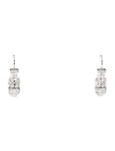 Pre-owned Earrings 14k 4.94ctw Lab-grown Diamond Drop  In Multi