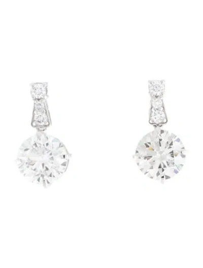 Pre-owned Earrings 14k 4.94ctw Lab-grown Diamond Drop  In Multi