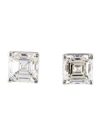 Pre-owned Earrings 14k 5.00ctw Lab-grown Diamond Solitaire Stud  In Multi
