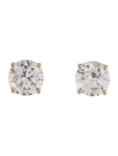 Pre-owned Earrings 14k 5.00ctw Lab-grown Diamond Solitaire Stud  In Multi
