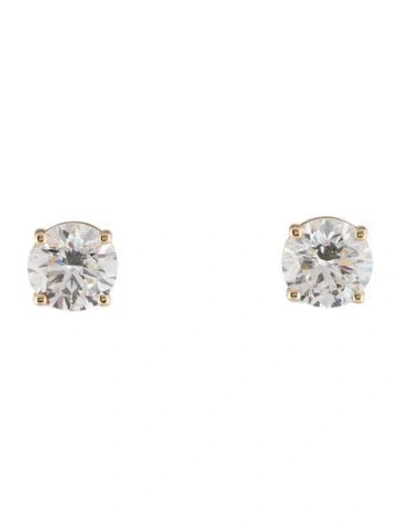 Pre-owned Earrings 14k 5.00ctw Lab-grown Diamond Solitaire Stud  In Multi