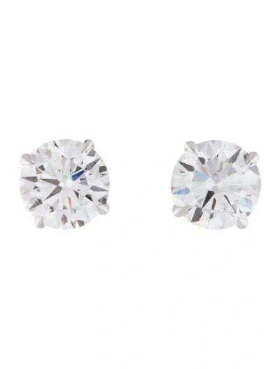 Pre-owned Earrings 14k 5.02ctw Lab-grown Diamond Solitaire Stud  In Multi