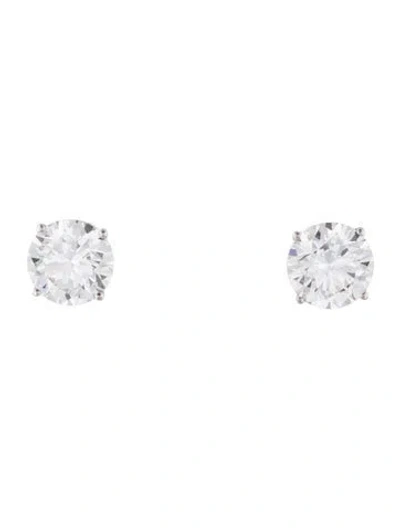 Pre-owned Earrings 14k 5.03ctw Lab-grown Diamond Solitaire Stud  In Multi