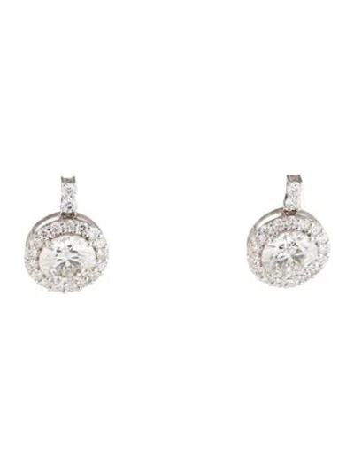 Pre-owned Earrings 14k 5.04ctw Lab-grown Diamond Drop  In Multi