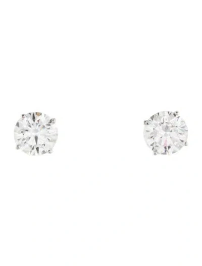 Pre-owned Earrings 14k 5.04ctw Lab-grown Diamond Solitaire Stud  In Multi