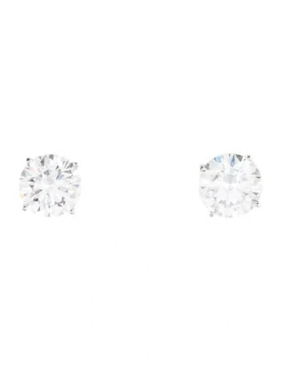 Pre-owned Earrings 14k 5.04ctw Lab-grown Diamond Solitaire Stud  In Multi