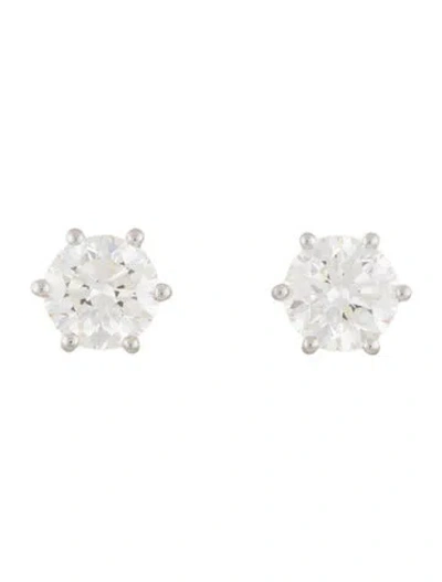 Pre-owned Earrings 14k 5.05ctw Lab-grown Diamond Solitaire Stud  In Multi
