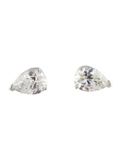 Pre-owned Earrings 14k 5.08ctw Lab-grown Diamond Soliatire Stud  In Multi