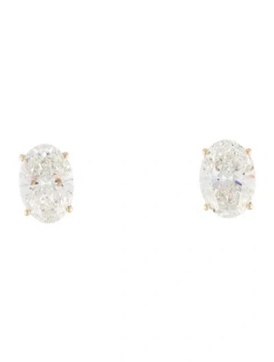Pre-owned Earrings 14k 5.09ctw Lab-grown Diamond Stud  In Multi