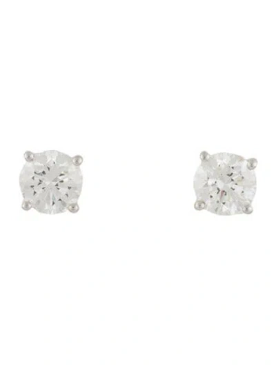 Pre-owned Earrings 14k 5.12ctw Lab-grown Diamond Solitaire Stud  In Multi