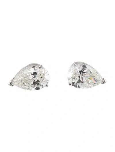Pre-owned Earrings 14k 5.16ctw Lab-grown Diamond Solitaire Stud  In Multi