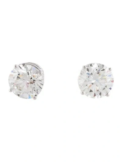 Pre-owned Earrings 14k 5.18ctw Lab-grown Diamond Stud  In Multi
