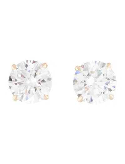 Pre-owned Earrings 14k 5.20ctw Lab-grown Diamond Solitaire Stud  In Multi