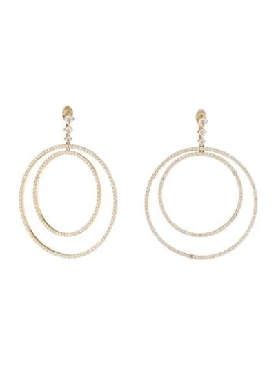 Pre-owned Earrings 14k 5.23ctw Diamond Drop  In Multi