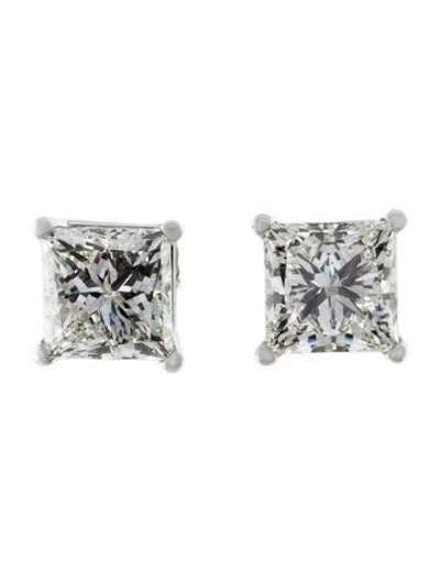 Pre-owned Earrings 14k 5.64ctw Lab-grown Diamond Solitaire Stud  In Multi