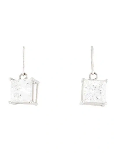Pre-owned Earrings 14k 5.81ctw Lab-grown Diamond Drop  In Multi