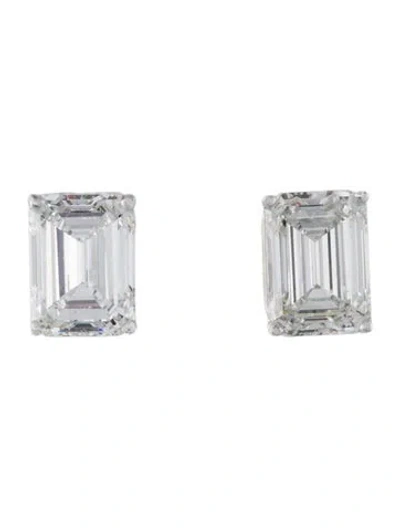 Pre-owned Earrings 14k 5.96ctw Lab-grown Diamond Solitaire Stud  In Multi