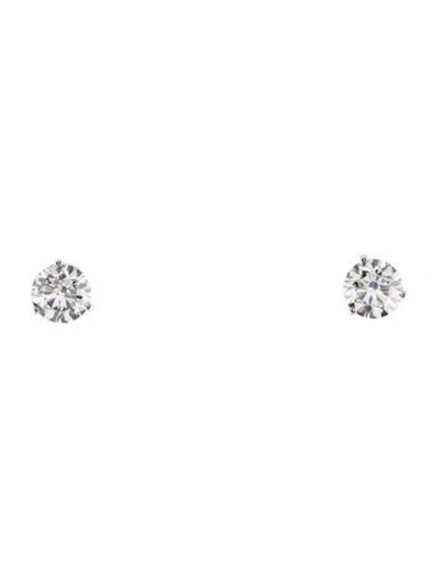 Pre-owned Earrings 14k 5.96ctw Lab-grown Diamond Solitaire Stud  In Multi