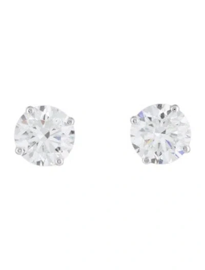 Pre-owned Earrings 14k 6.00ctw Lab-grown Diamond Solitaire Stud  In Multi