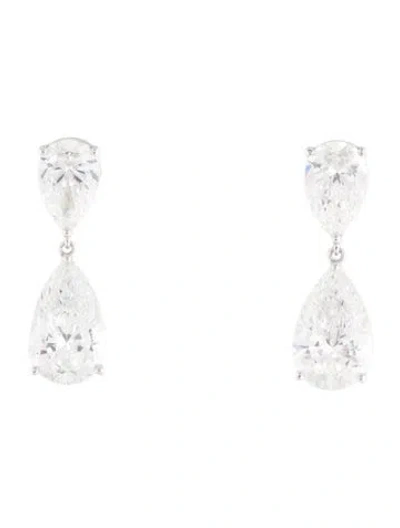 Pre-owned Earrings 14k 6.04ctw Lab-grown Diamond Drop  In Multi