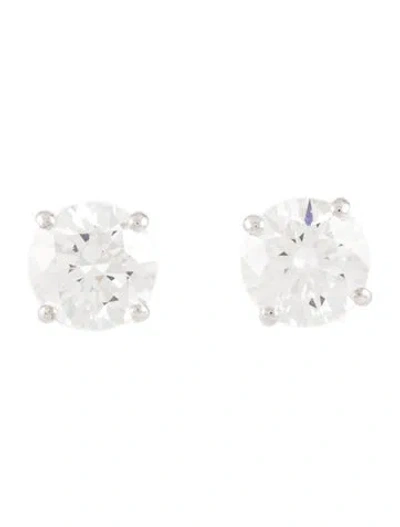 Pre-owned Earrings 14k 6.07ctw Lab-grown Diamond Solitaire Stud  In Multi