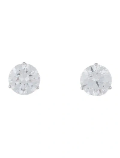 Pre-owned Earrings 14k 6.09ctw Lab-grown Diamond Solitaire Stud  In Multi