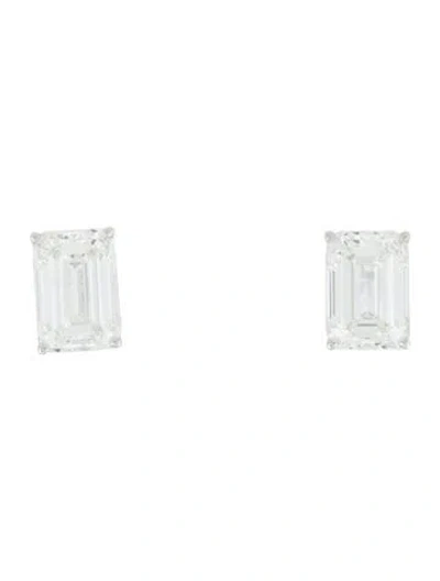 Pre-owned Earrings 14k 6.09ctw Lab-grown Diamond Solitaire Stud  In Multi