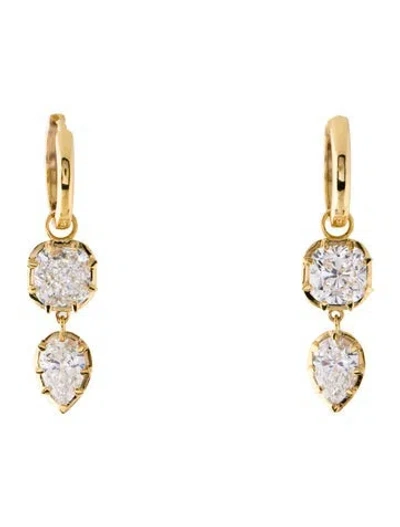 Pre-owned Earrings 14k 6.10ctw Lab-grown Diamond Drop  In Multi