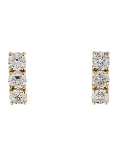 Pre-owned Earrings 14k 6.14ctw Lab-grown Diamond Earclips In Multi