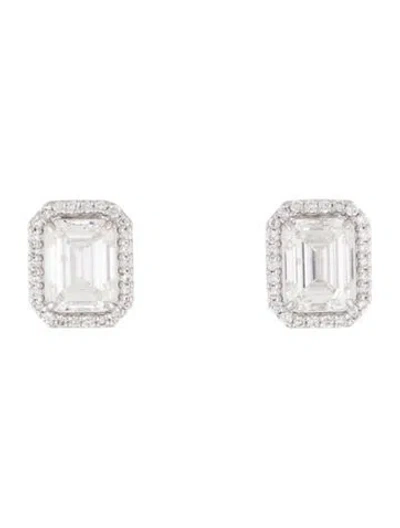 Pre-owned Earrings 14k 6.30ctw Lab-grown Diamond Stud  In Multi