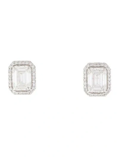 Pre-owned Earrings 14k 6.41ctw Lab-grown Diamond Stud  In Multi