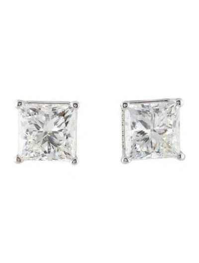 Pre-owned Earrings 14k 7.07ctw Lab-grown Diamond Solitaire Stud  In Multi