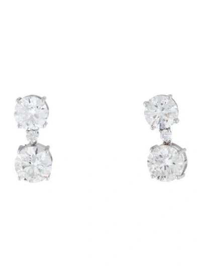 Pre-owned Earrings 14k 7.23ctw Lab-grown Diamond Drop  In Multi