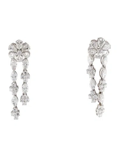 Pre-owned Earrings 14k 7.55ctw Lab-grown Diamond Drop  In Multi