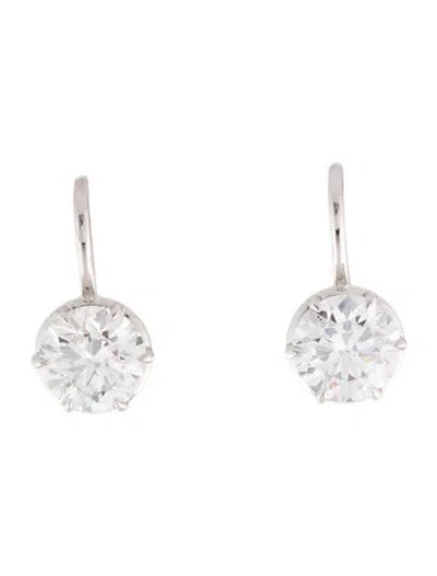 Pre-owned Earrings 14k 8.04ctw Lab-grown Diamond Drop  In Multi