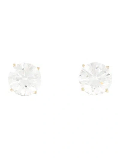 Pre-owned Earrings 14k 8.04ctw Lab-grown Diamond Solitaire Stud  In Multi