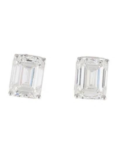 Pre-owned Earrings 14k 8.10ctw Lab-grown Diamond Solitaire Stud  In Multi