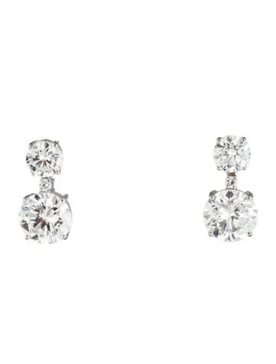Pre-owned Earrings 14k 8.37ctw Lab-grown Diamond Drop  In Multi