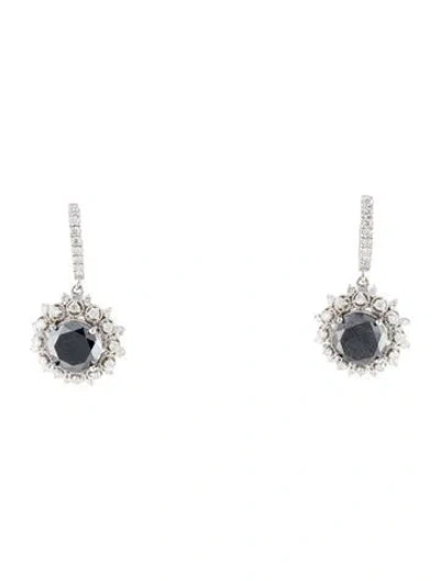 Pre-owned Earrings 14k 8.92ctw Diamond Drop  In Multi