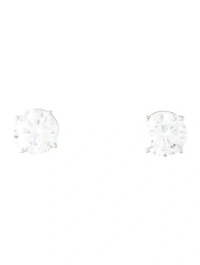 Pre-owned Earrings 14k 9.45ctw Lab-grown Diamond Solaitire Stud  In Multi
