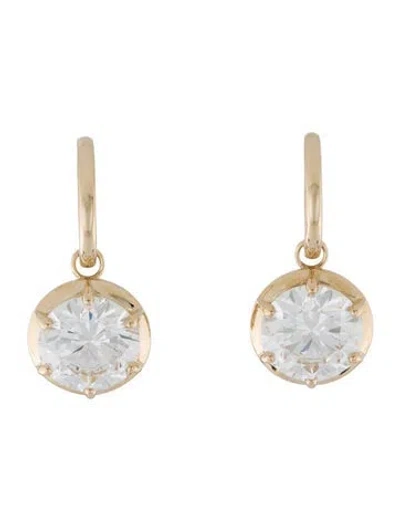 Pre-owned Earrings 14k 9.56ctw Lab-grown Diamond Drop  In Multi