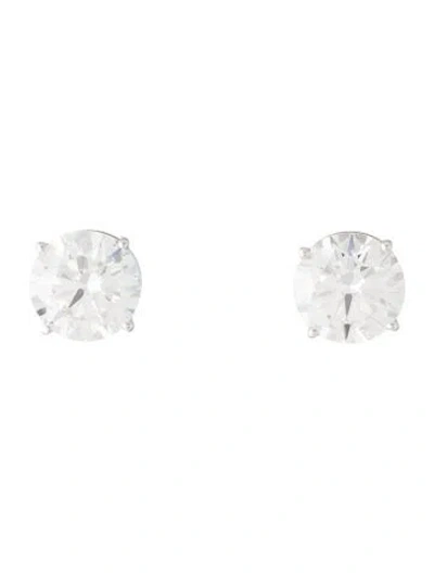 Pre-owned Earrings 14k 9.56ctw Lab-grown Diamond Solitaire Stud  In Multi