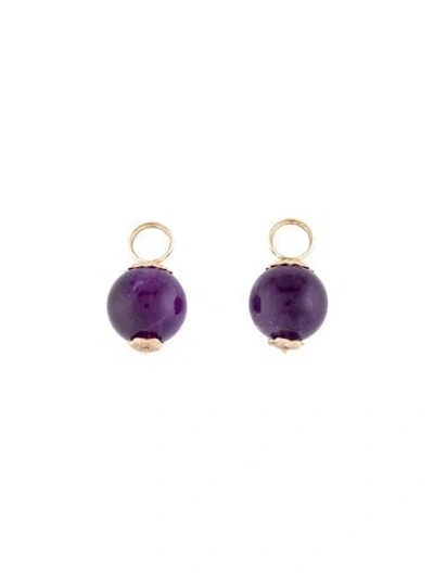 Pre-owned Earrings 14k Amethyst Earring Enhancers In Multi