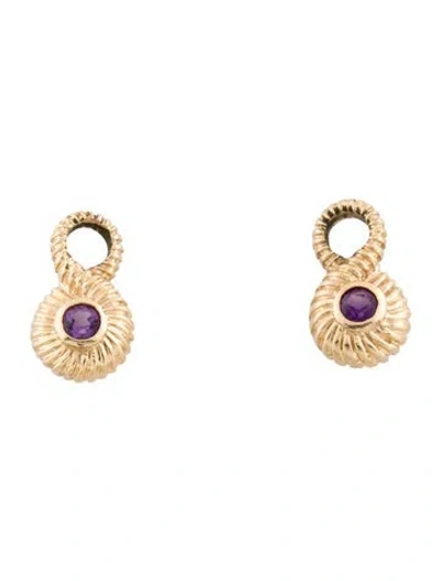 Pre-owned Earrings 14k Amethyst Earring Jacket Set In Multi