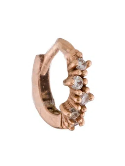 Pre-owned Earrings 14k & Diamond Single Nose Ring In Multi