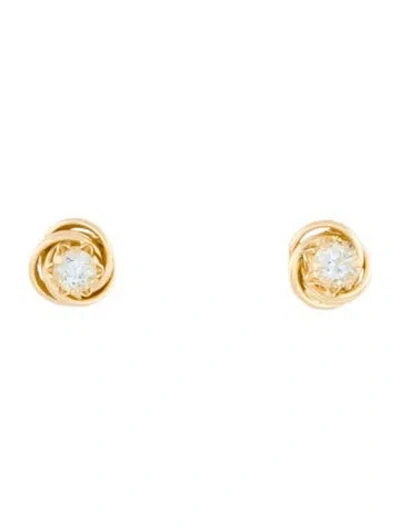 Pre-owned Earrings 14k Aquamarine Stud  In Multi