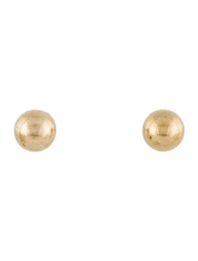 Pre-owned Earrings 14k Ball Stud  In Multi