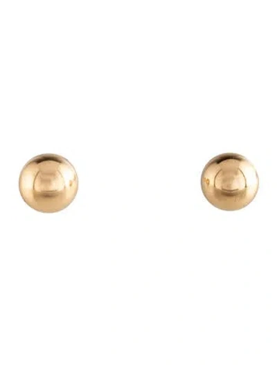 Pre-owned Earrings 14k Ball Stud  In Multi